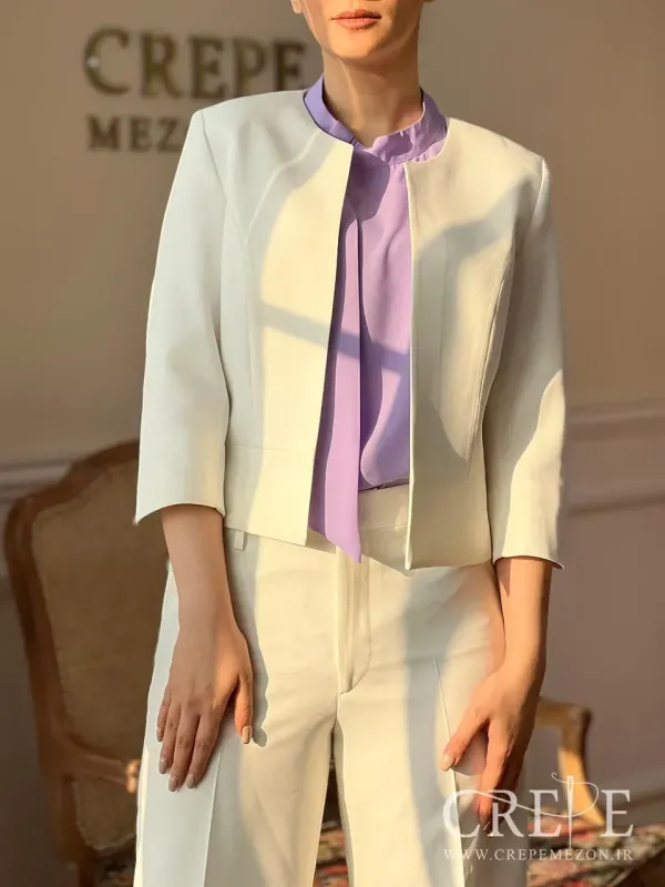 کت تک کوتاه یقه گرد