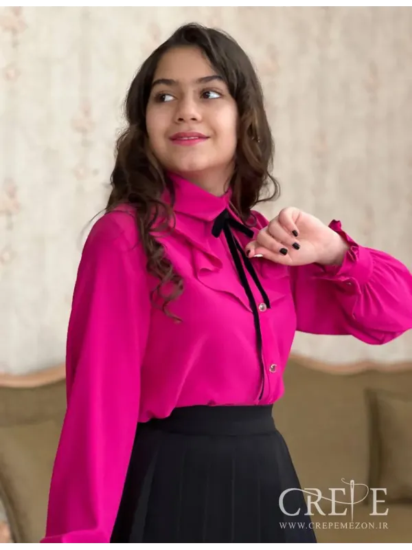 شومیز یقه حلزونی نوجوان