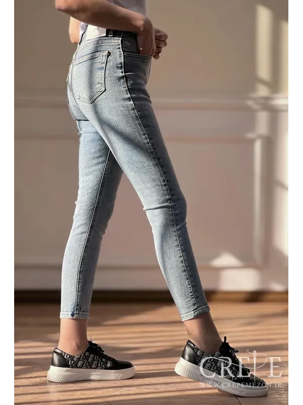 شلوار جین جذب آبی قد 90