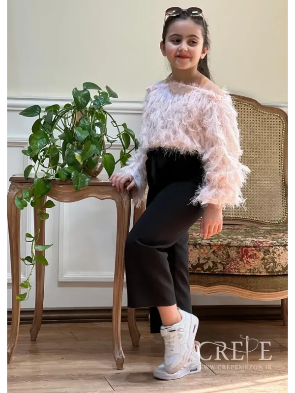 شلوار از بالا گشاد کرپ