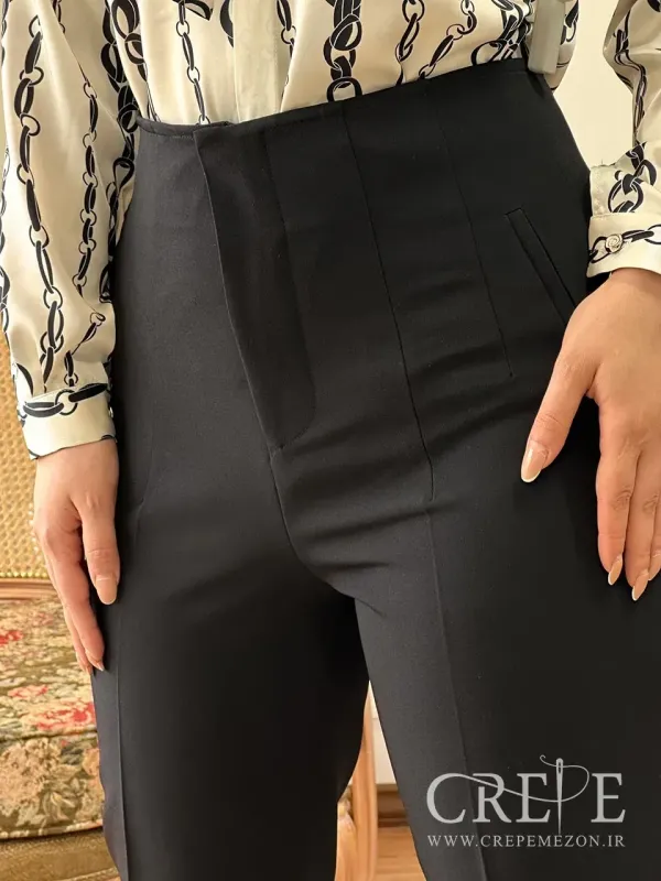 شلوار کرپ کلاسیک زارا قد 95