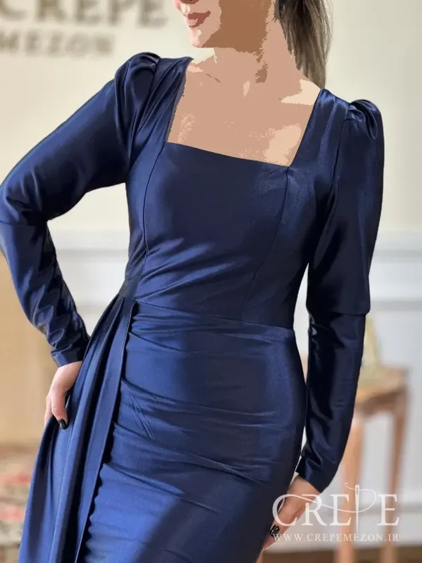 ماکسی ساتن کش جلو پیله شنلدار  