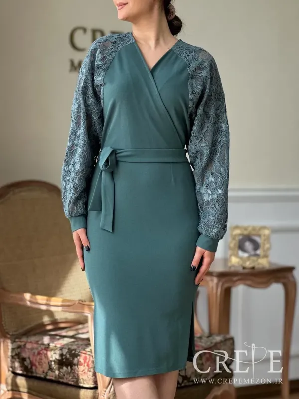 پیراهن آستین کیمونو گیپور 