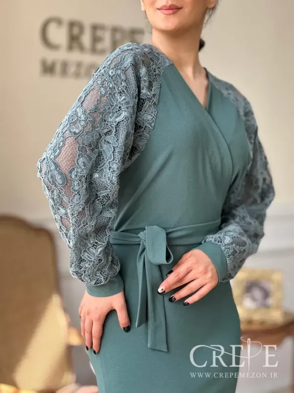 پیراهن آستین کیمونو گیپور 