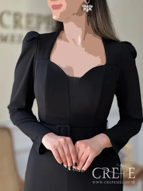 پیراهن میدی یقه دلبر 