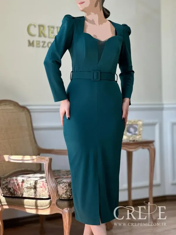 پیراهن میدی یقه دلبر 