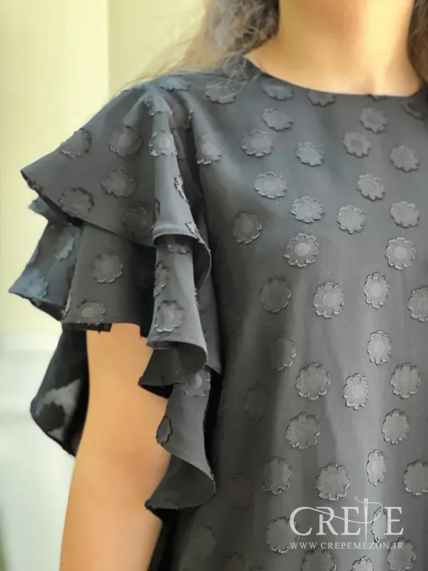 پیراهن آستین کلوش طبقه ای