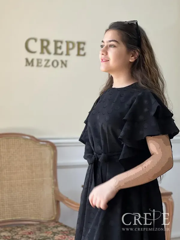 پیراهن آستین کلوش طبقه ای