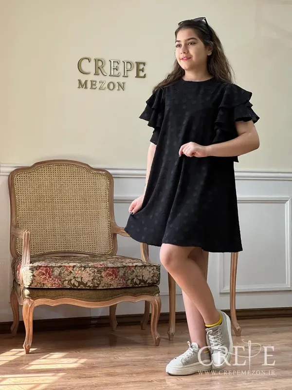 پیراهن آستین کلوش طبقه ای