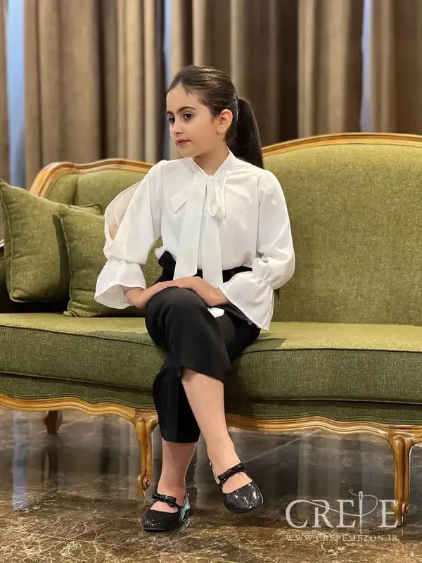 شلوار از بالا گشاد کرپ