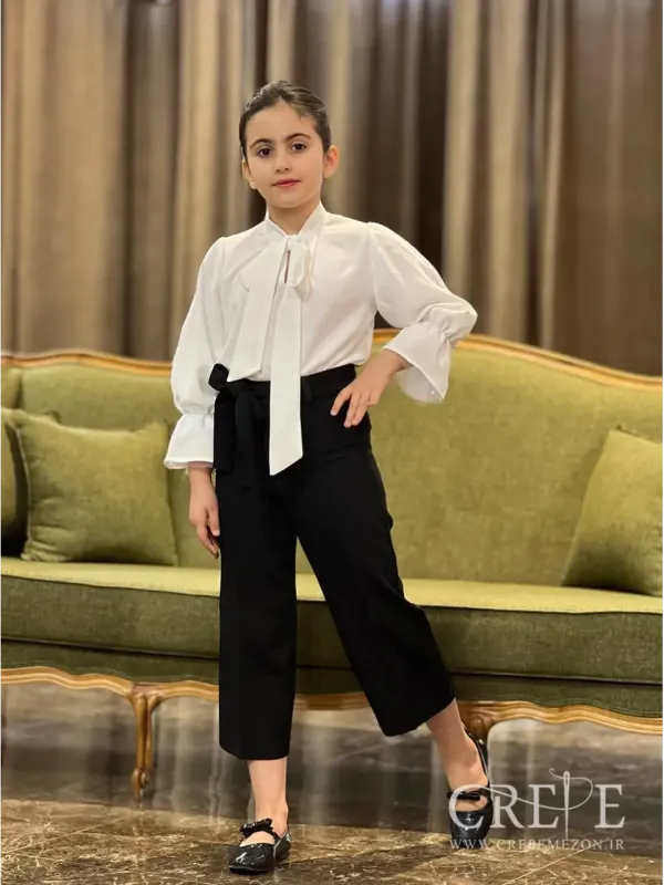 شلوار از بالا گشاد کرپ