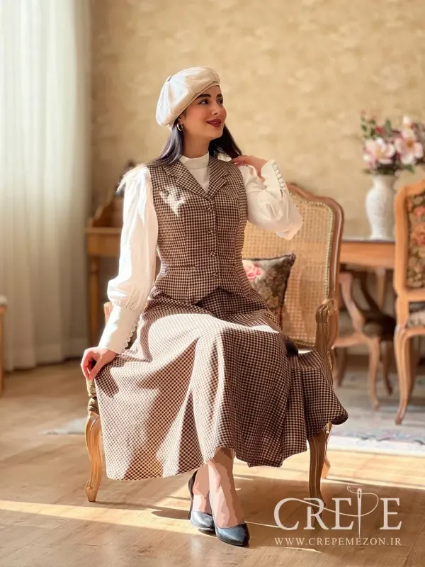 ست سه تیکه چهارخونه لیلی