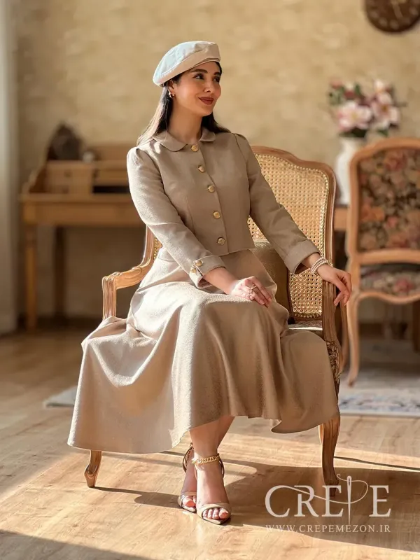 کت دامن کتان لمه بزرگسال شیرین