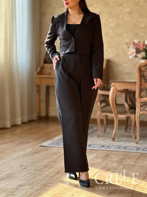 ست کت کراپ و شلوار 