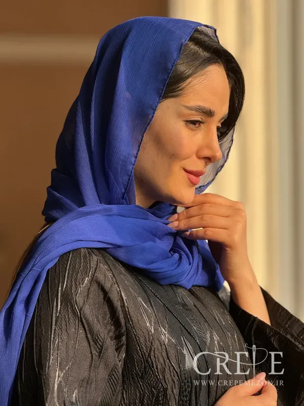 شال حریر کریشه منگوله دار 