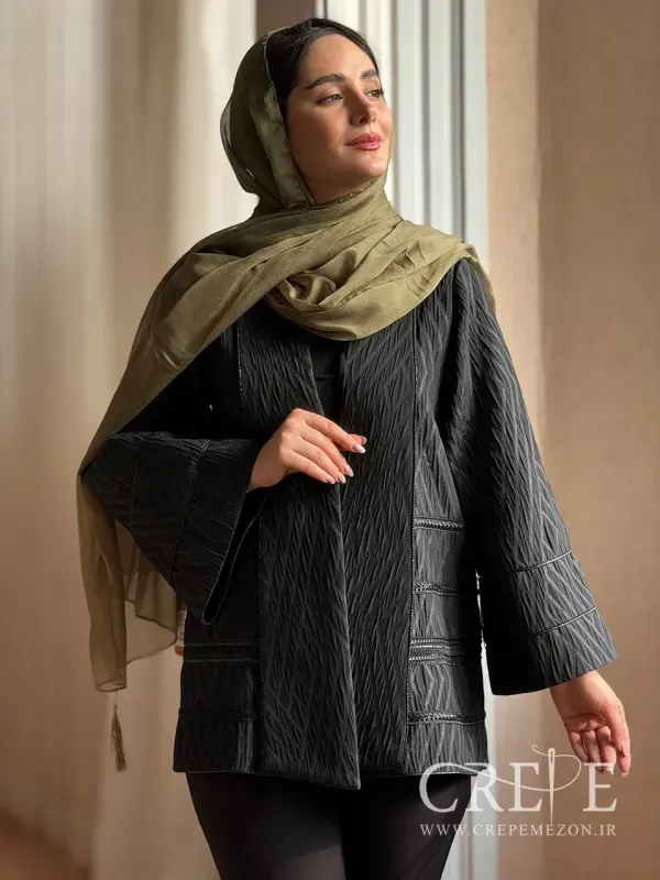 شال حریر کریشه منگوله دار 