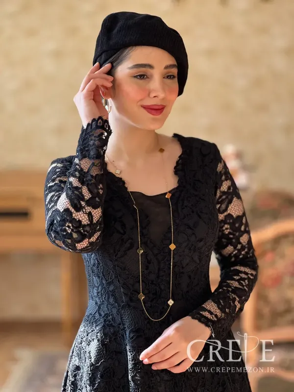 پیراهن گیپور جلو تور