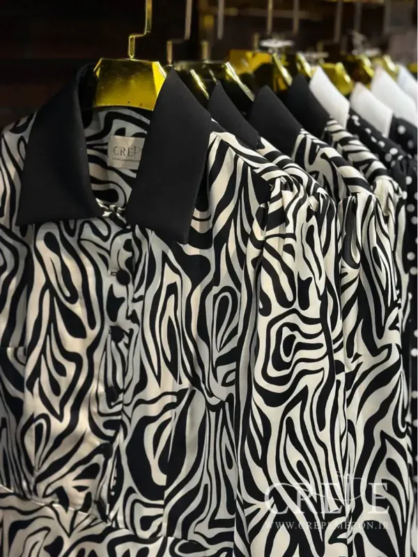 پیراهن ساتن کره زبرا مدل ابرا 