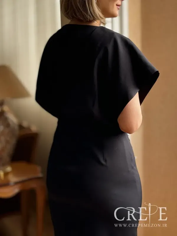 پیراهن کرپ سنگدوزی راتینا - خرید حضوری و آنلاین لباس مجلسی