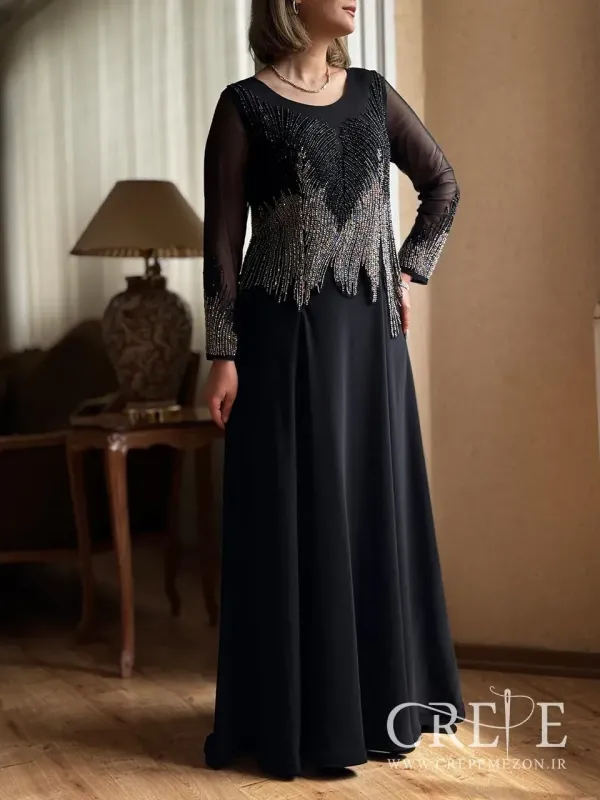 ماکسی سنگدوزی vip ساره - خرید حضوری و آنلاین پیراهن مجلسی