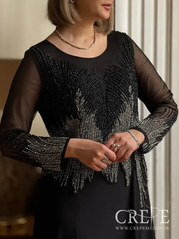 ماکسی سنگدوزی vip ساره - خرید حضوری و آنلاین پیراهن مجلسی