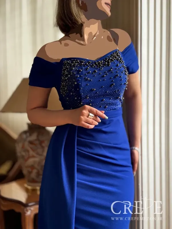 ماکسی دالقیچ نگین پانچی - خرید اقساطی انواع پیراهن مجلسی