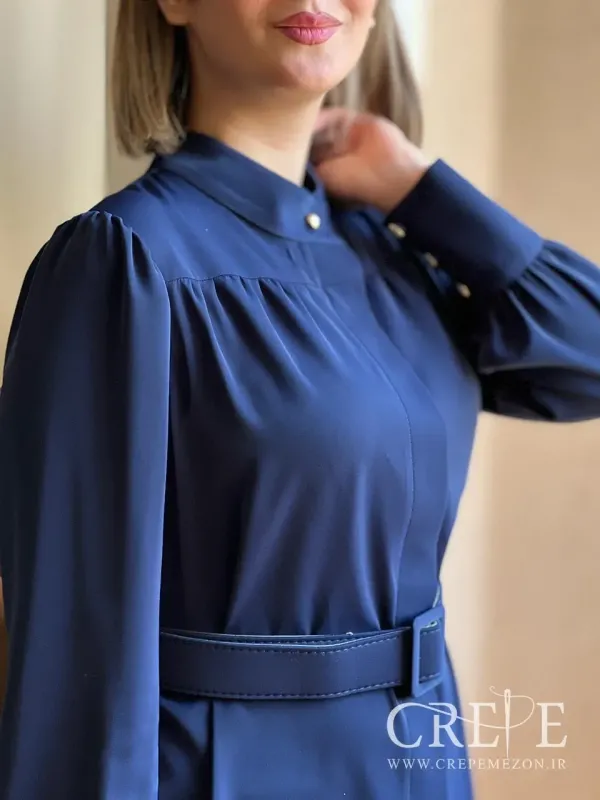 تونیک کمردار کرپ مصری - خرید آنلاین و حضوری مشهد شومیز بلند