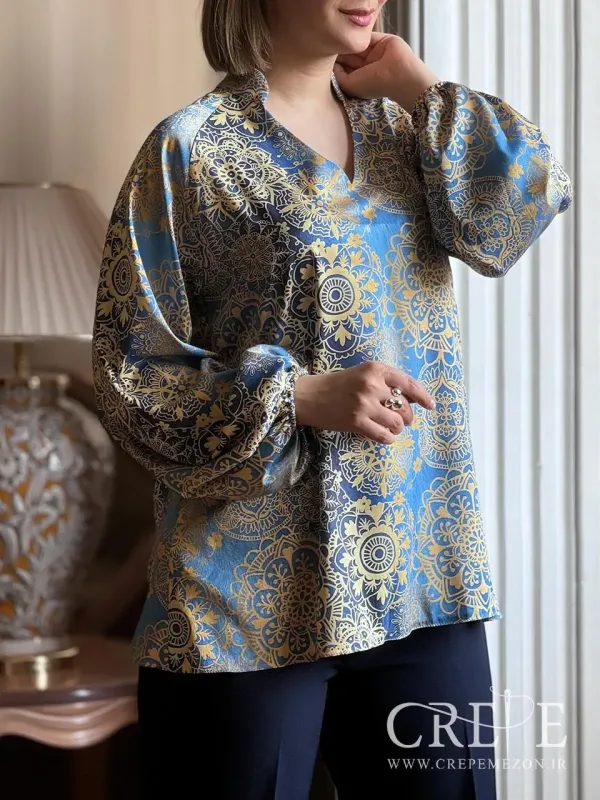 شومیز ساتن یقه هفت - خرید اقساطی و بدون کارمزد شومیز مجلسی