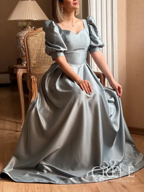 ماکسی ساتن کمرنگین سیندرلا