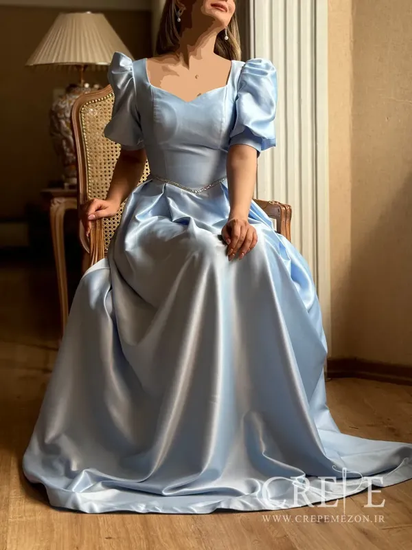 ماکسی ساتن کمرنگین سیندرلا