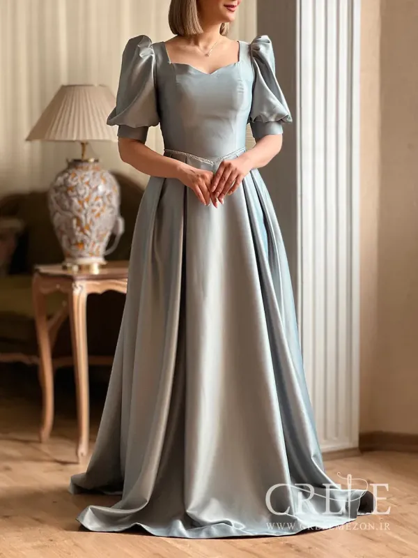 ماکسی ساتن کمرنگین سیندرلا