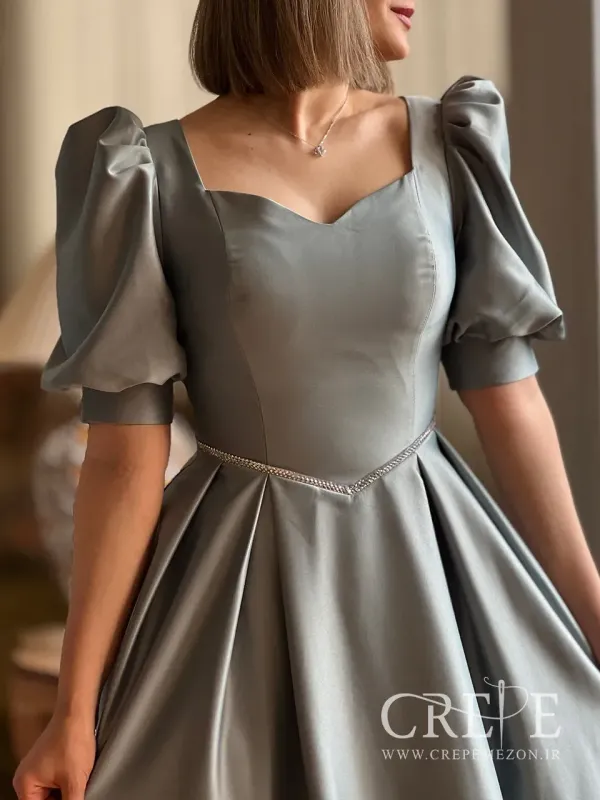 ماکسی ساتن کمرنگین سیندرلا