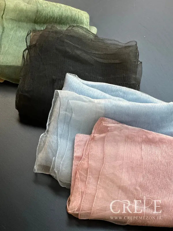 شال حریر ابریشم دو لایه