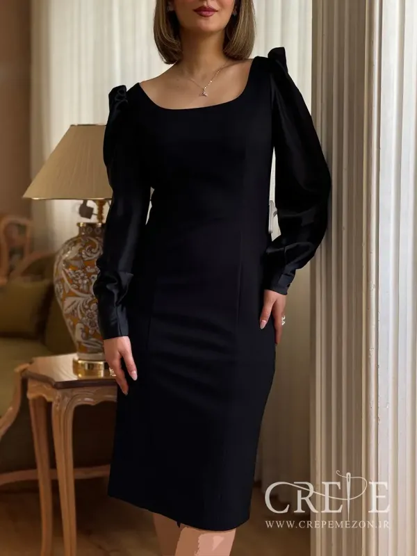 پیراهن دالقیچ آستین ساتن