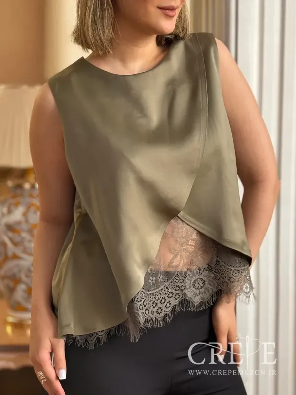 تاپ ساتن جلو تورحریر