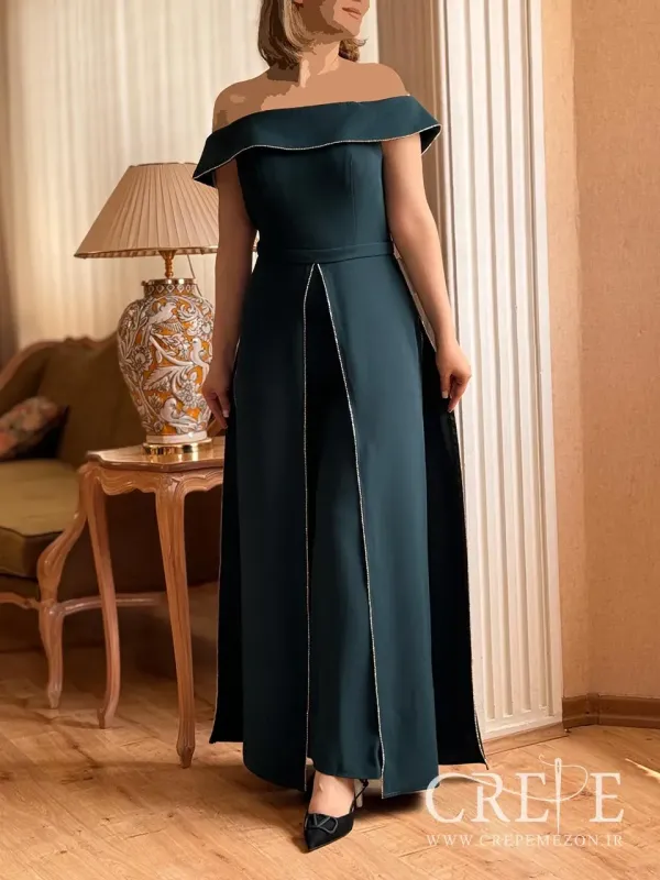 سرهمی دکلته نگین دار