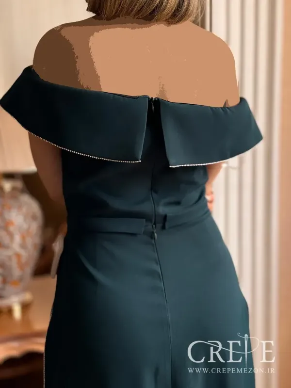 سرهمی دکلته نگین دار