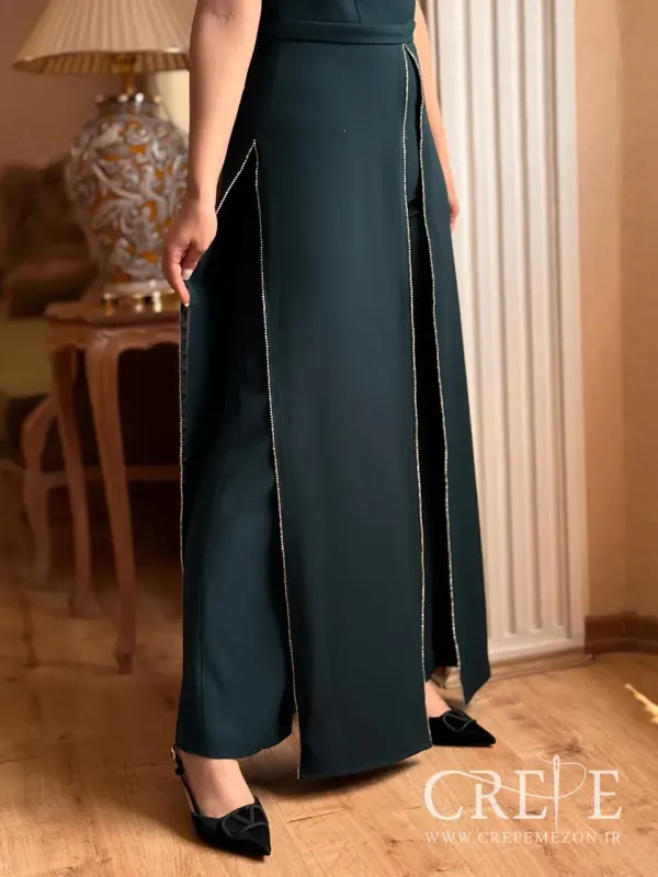 سرهمی دکلته نگین دار