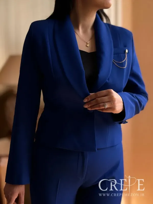 ست کت کراپ و شلوار سنجاق دار 