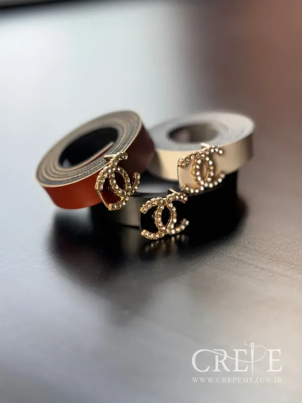 کمربند2 سانت شنل نگین دار 