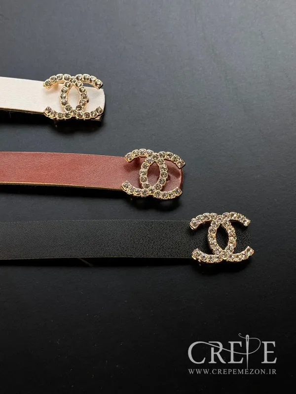 کمربند2 سانت شنل نگین دار 