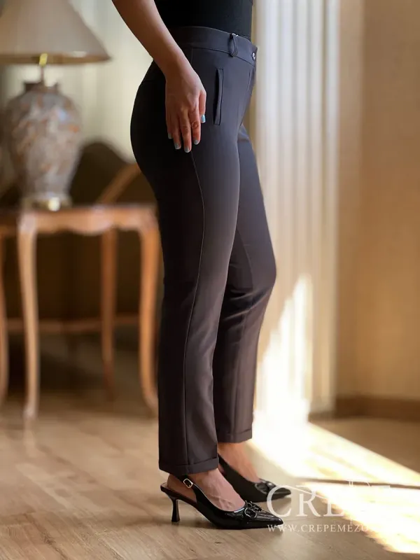 شلوار کرپ کلاسیک پاکتی قد 90