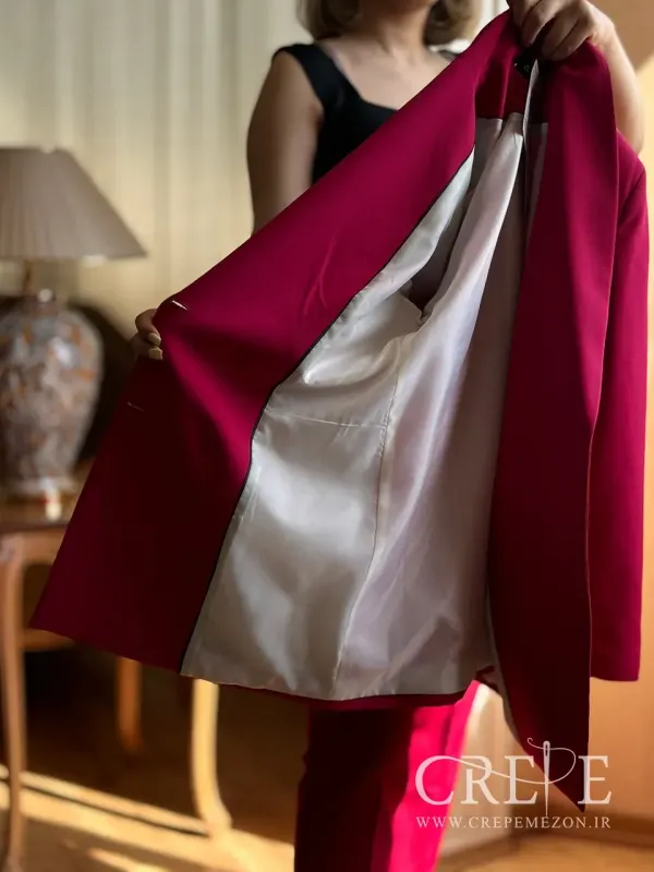 ست کت شلوار چهاردکمه یقه آرشال