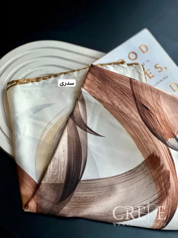 روسری ابریشم ریون آبرنگی 