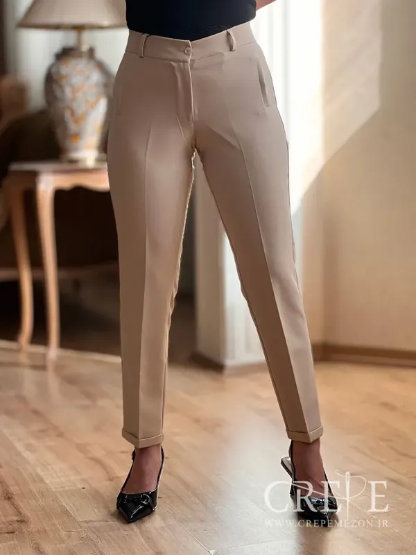شلوار کرپ کلاسیک پاکتی قد 90
