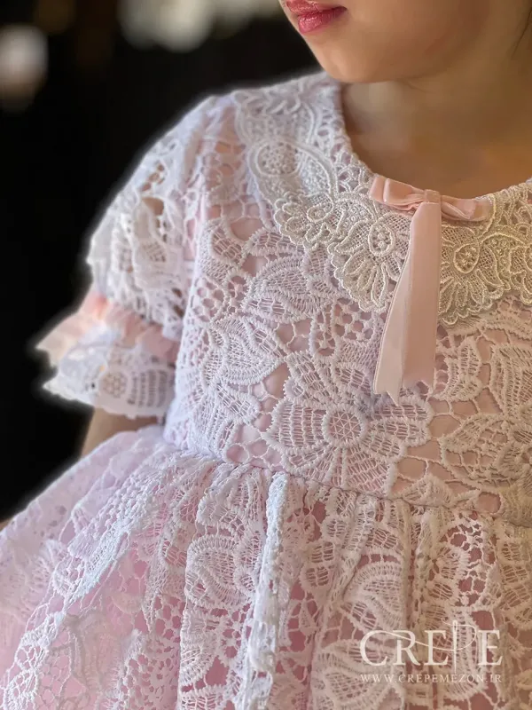 پیراهن گیپور عروسکی 