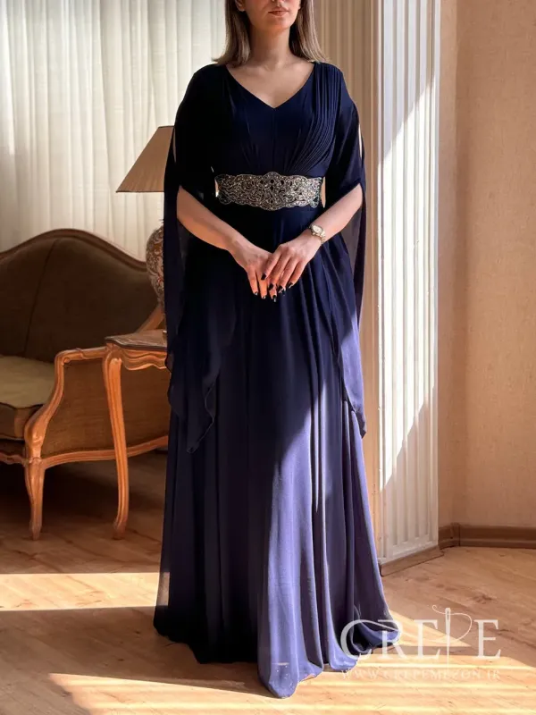 ماکسی سایزبزرگ کمرنگینی شنلدار