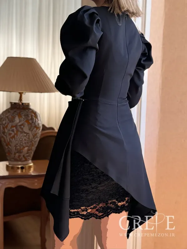 پیراهن میدی سرشانه پفی 