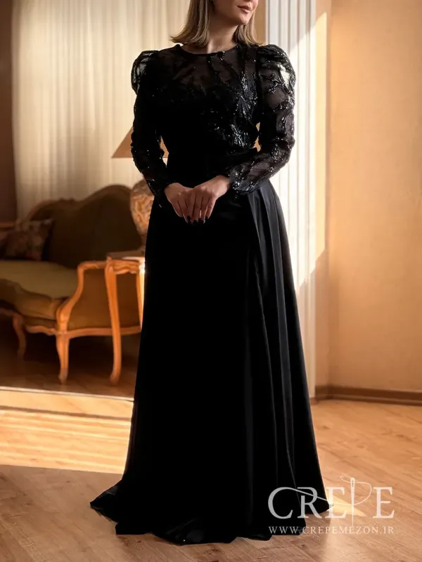 ماکسی دو دامنه ساتن و پنل 