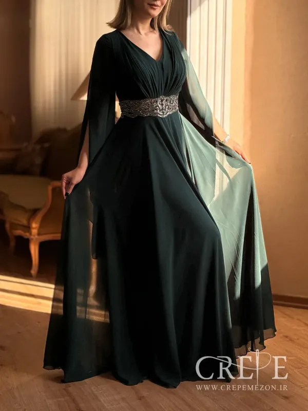 ماکسی سایزبزرگ کمرنگینی شنلدار